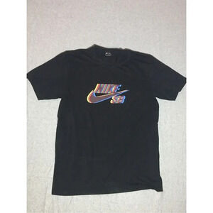 Mens Nike Shirt Size Medium Nike SB Skateboard Black Graphic Colorful Basic